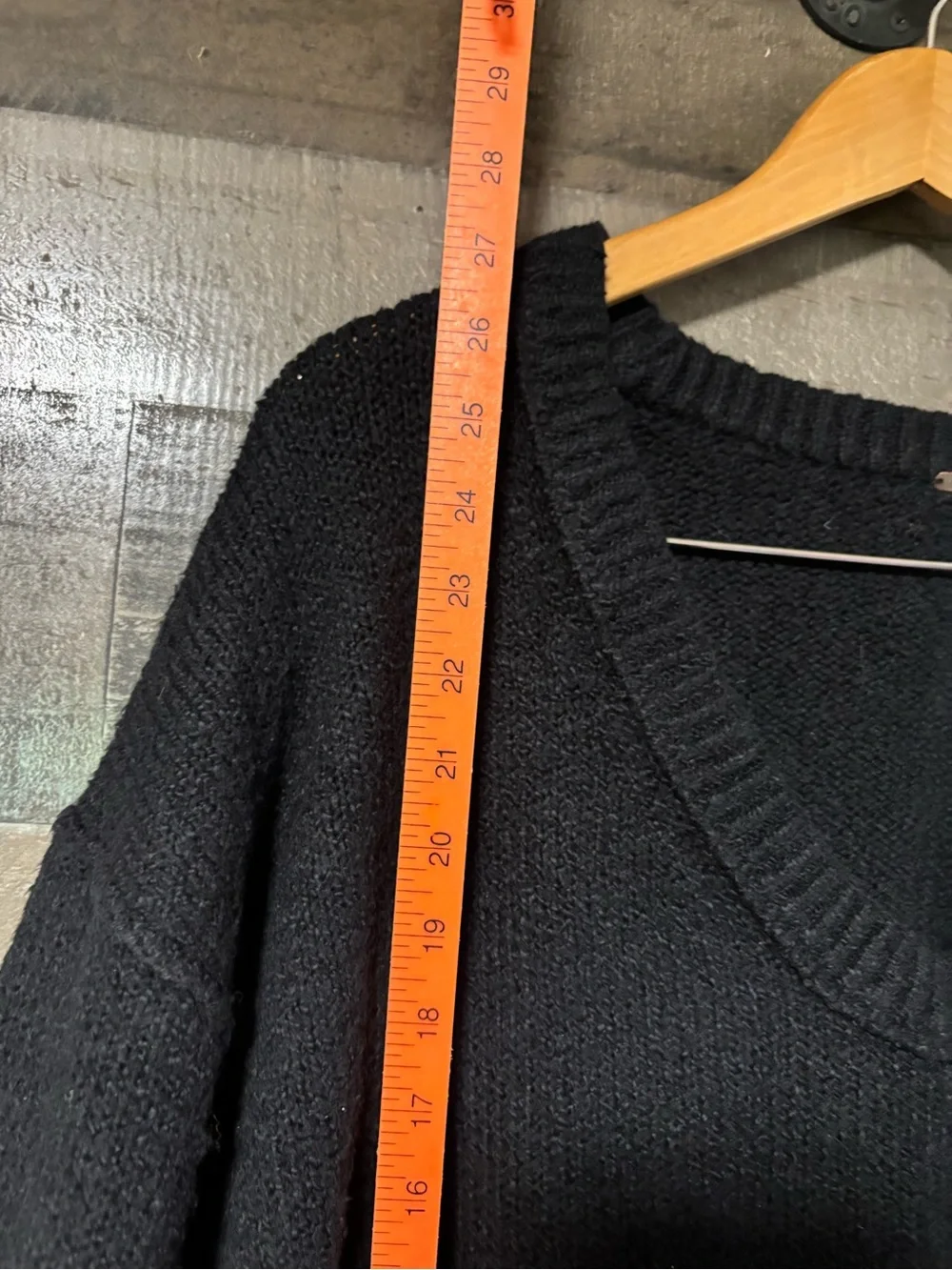 Free People Oversized V-Neck Sweater - Black Small